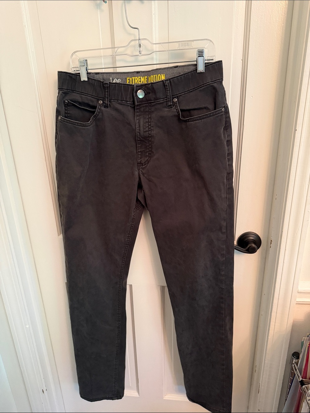 Lee Extreme Motion MVP Straight Fit Tapered Leg Pants Men’s 34x34 [Gray] Stretch